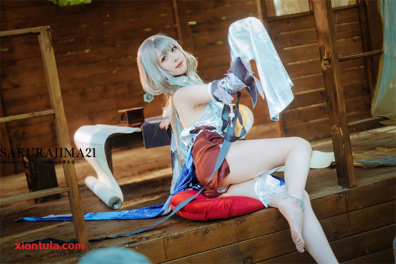 樱岛嗷一那图片作品欣赏，八重神子美得让人治愈